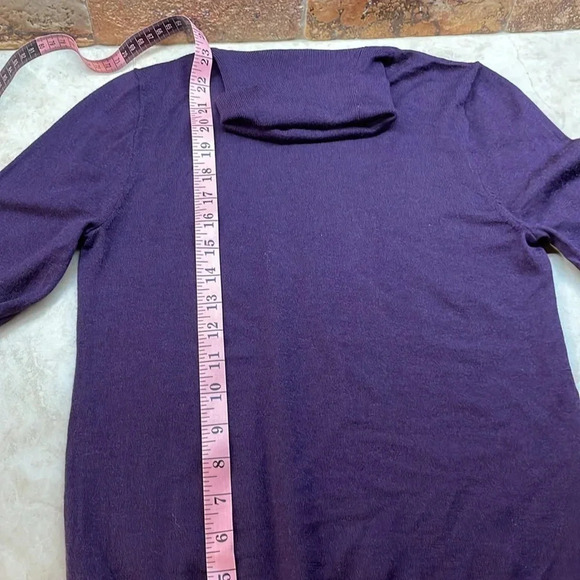 J.Crew Women Sweater Knit Merino Wool Long Sleeve Turtleneck Lightweight Size M - Picture 7 of 8